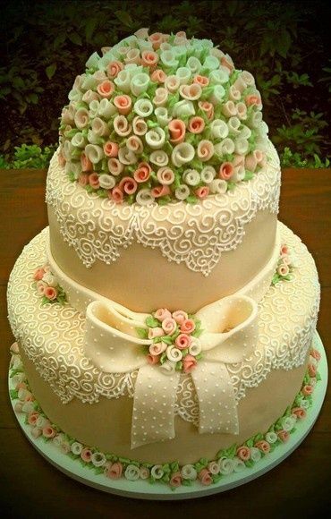 bolo de casamento flores
