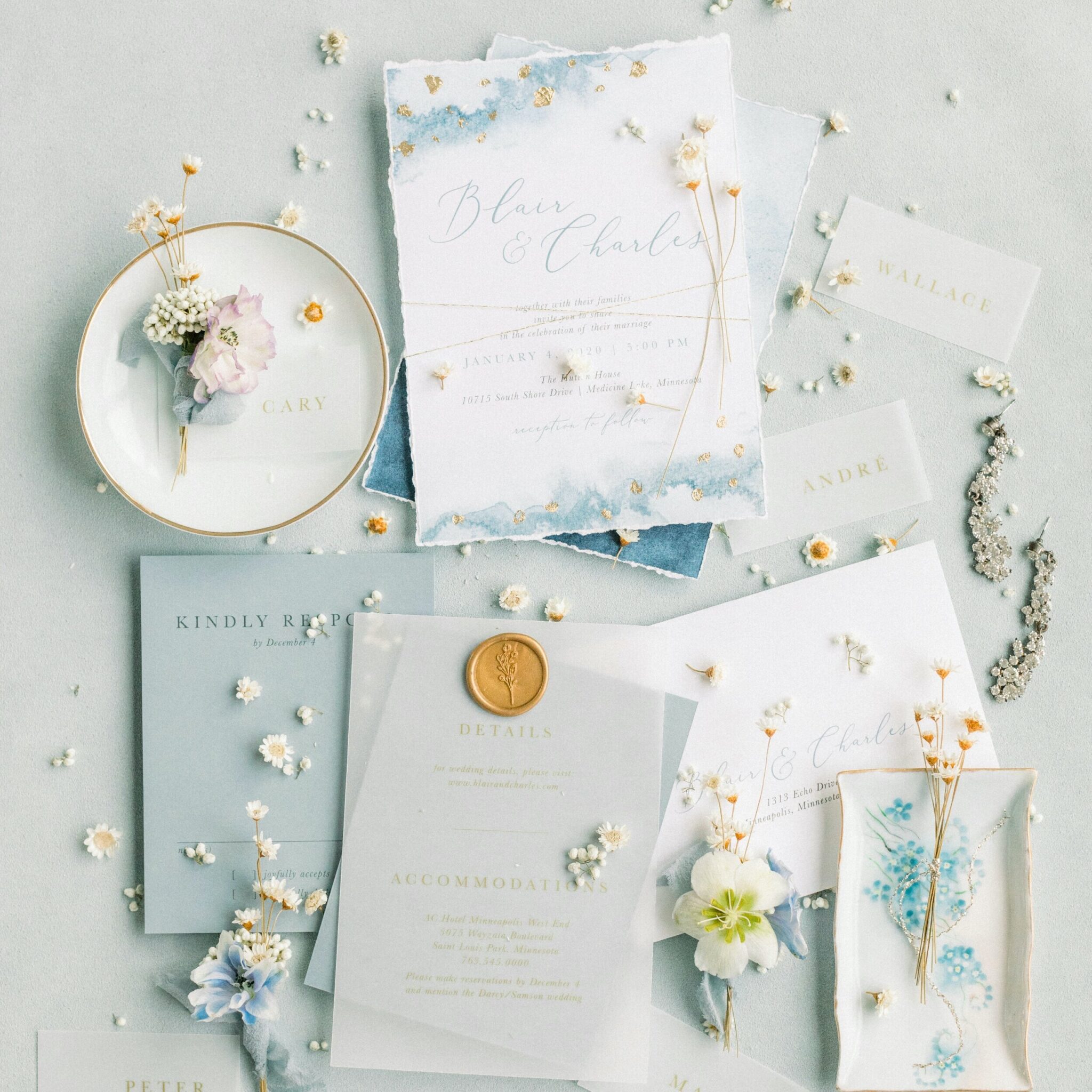 Exemplos de papel para convite de casamento